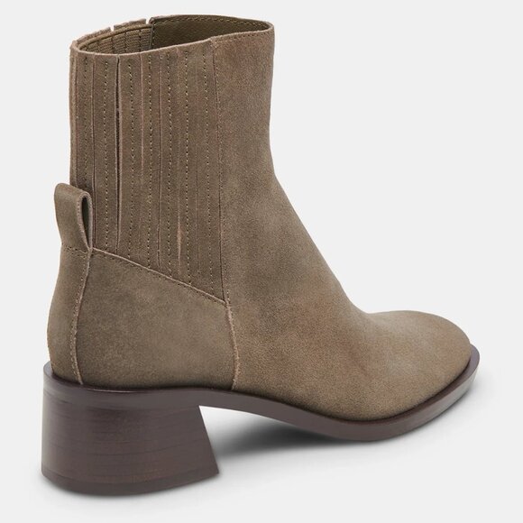 NEW DOLCE VITA Suede Linny H2o Heel Booties olive for women 563tn - Picture 4 of 10